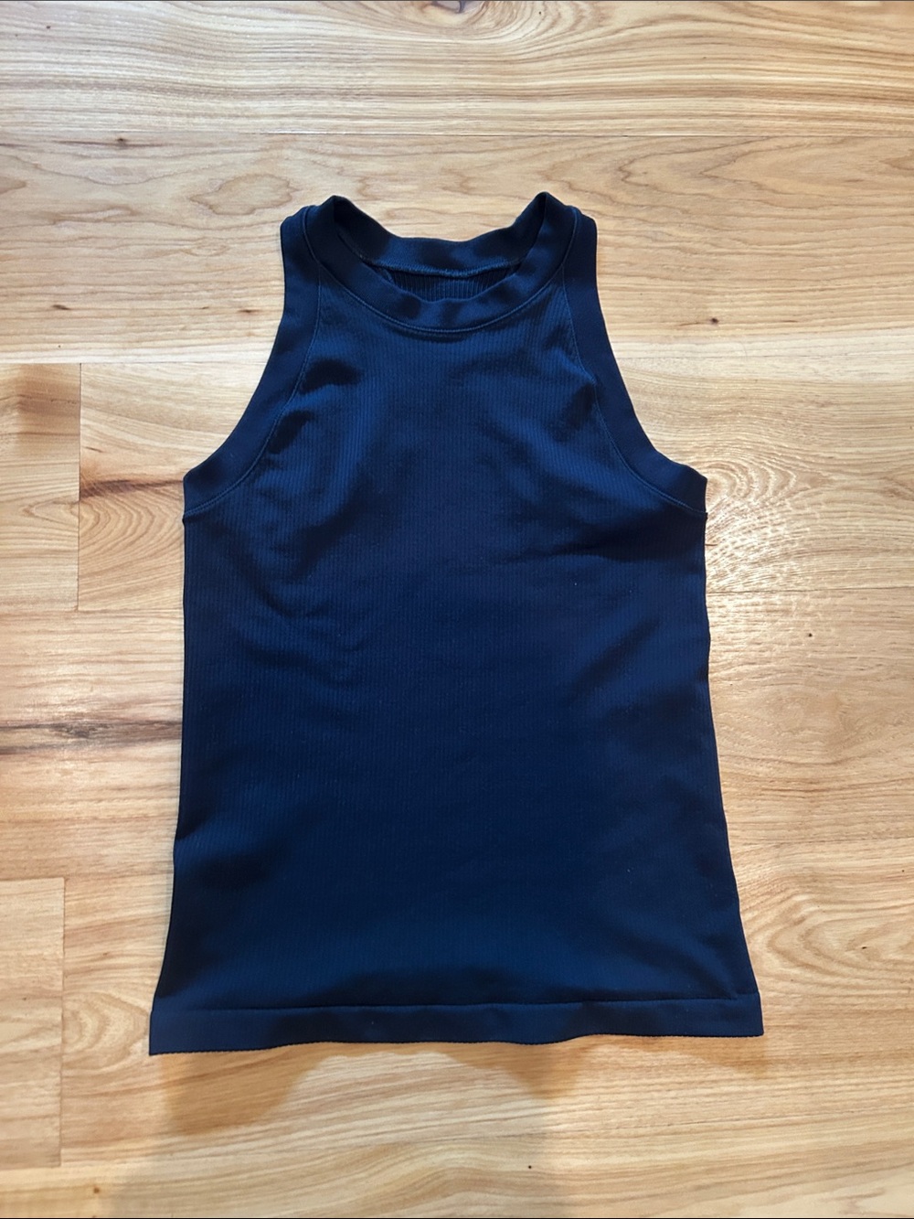 Athleta Navy Ribbed Racerback Tank Top
